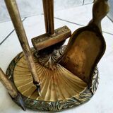 Brass fireplace set