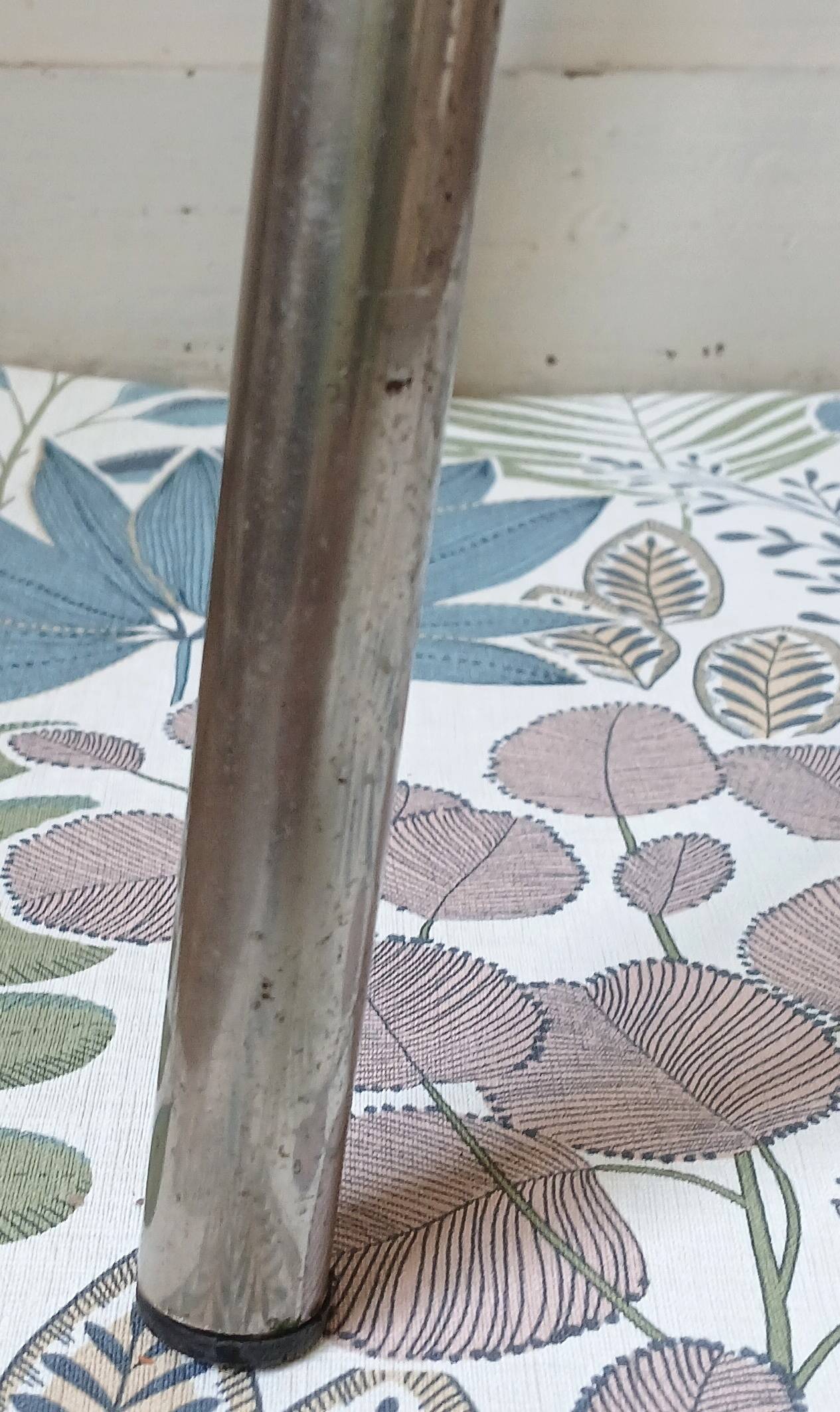 Formica blue & chrome stool 1960