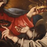 Peinture religieuse du XVIIème siècle, Sainte Catherine de Sienne choisit la couronne d'épines