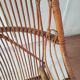 Large vintage wicker armchair