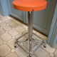 Duo of chair and stool 1970 orange and chromes