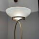 Vintage Italian floor lamp from 1983 in gilded brass and opaline glass – halogen