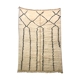 Berber carpet Beni Ouarain with black graphic patterns 2,43 x 1.65 m