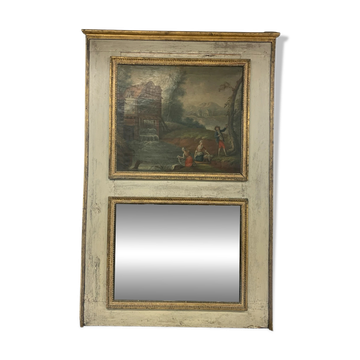 Antique 19th Century Trumeau Mirror