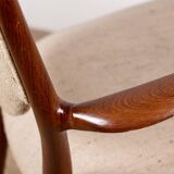 Danish teak and fabric armchair model BO-72, Finn Jhul for Bovirke 1946.