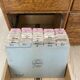 Vintage professional furniture, shannon unis france four-drawer filing cabinet for postcards