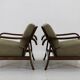 1930s Pair of Art Deco Armchairs in Walnut Finish, Czechoslovakia
