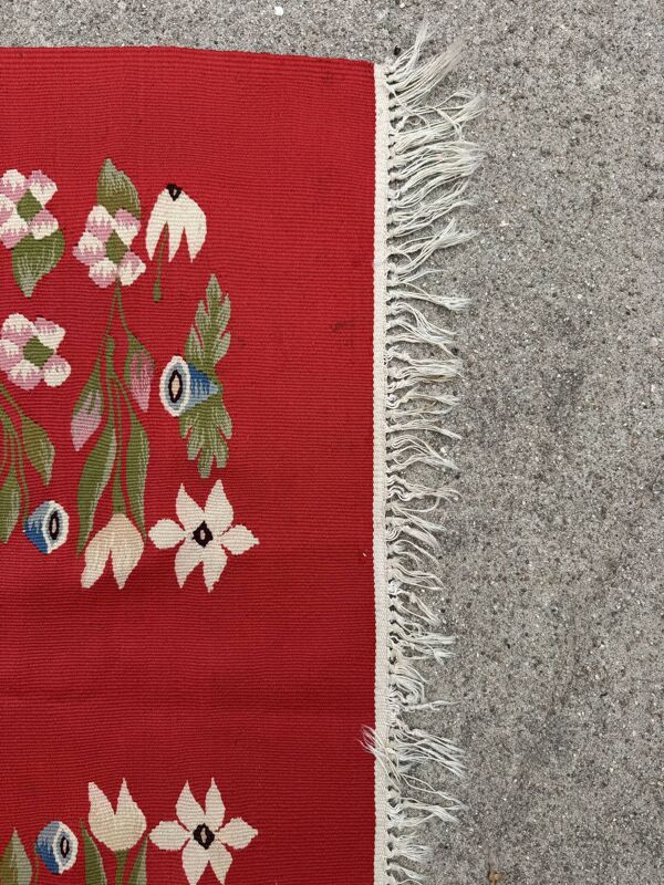 Tapis Kilim roumain années 50