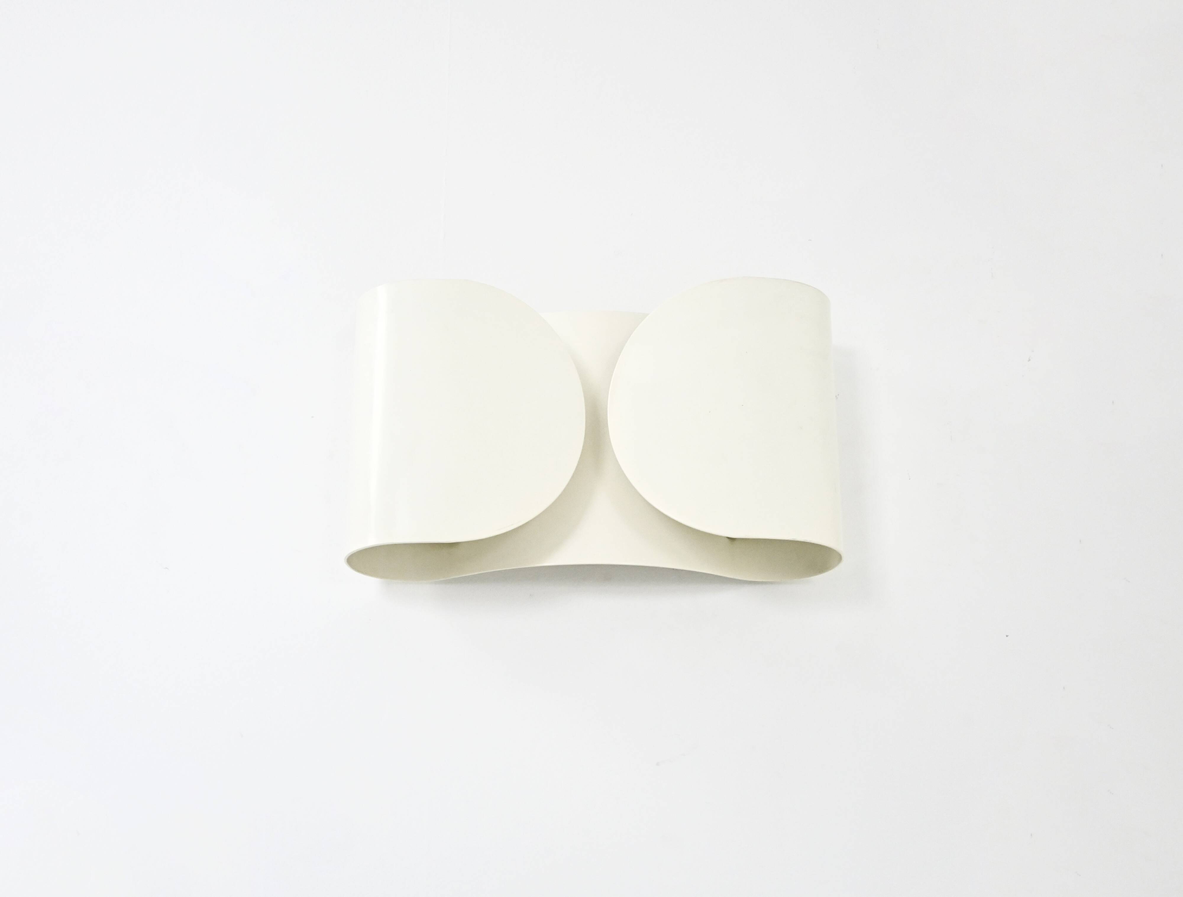 White "Foglio" wall light by Tobia & Afra Scarpa for Flos, 1960s.