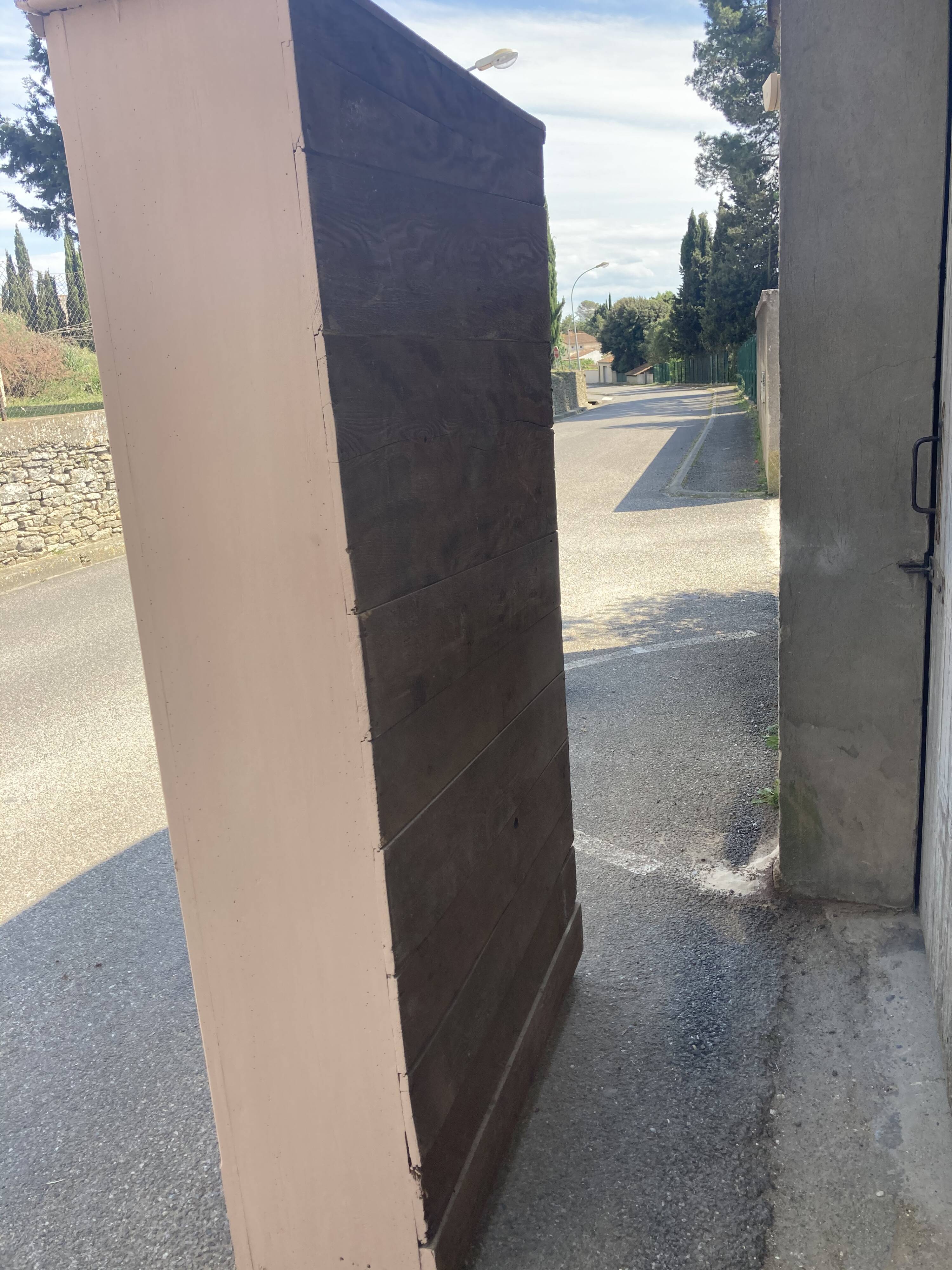 Painted cupboard made of solid wood