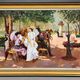 "In the park" Belgian oil painting signed.