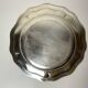 Round silver metal dish