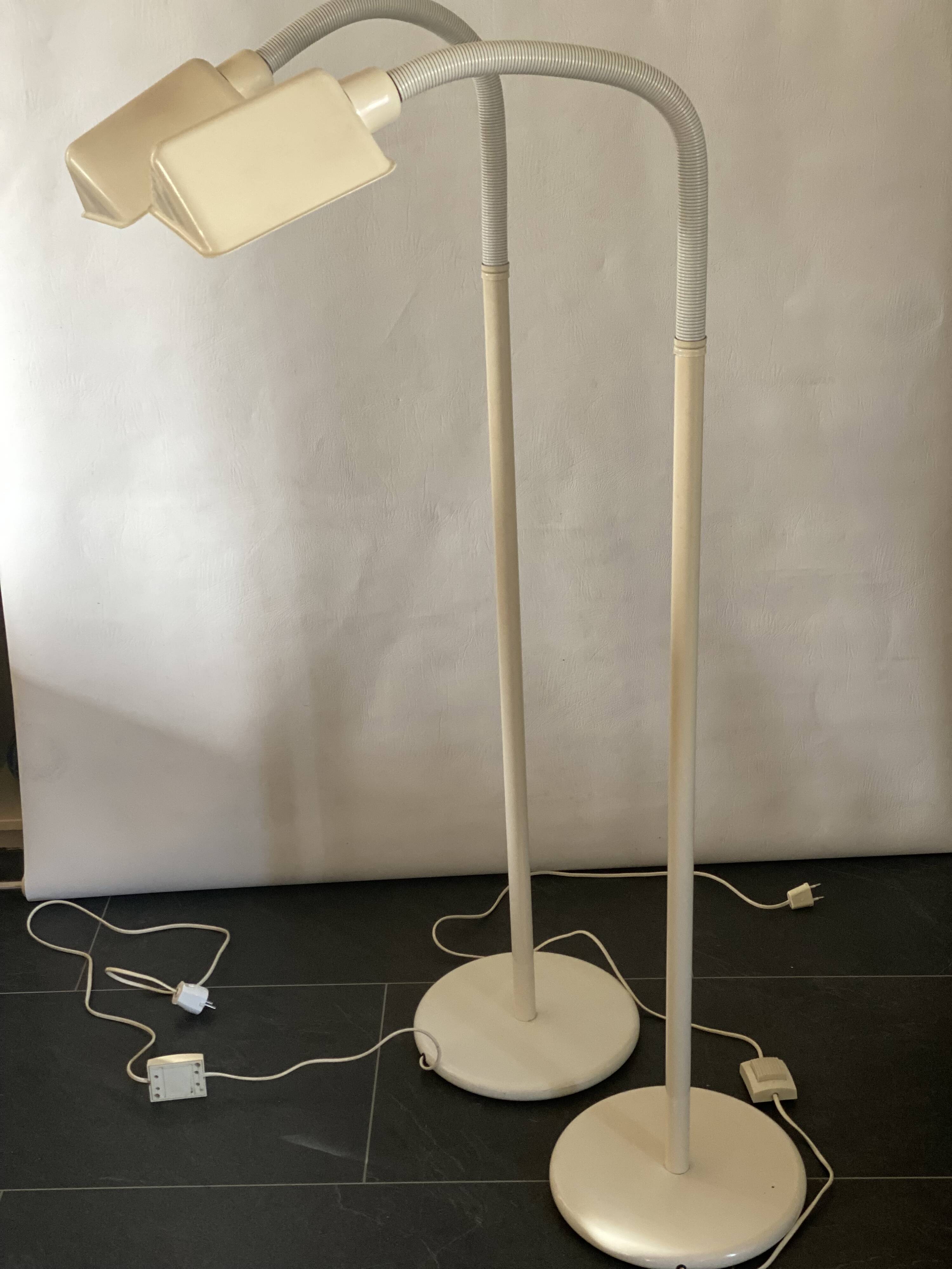 Paire de lampadaires vintage Space Age