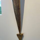 Jean Jacques Argueyrolles, large pair of sconces in gilded patinated iron