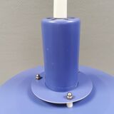 A blue minimalist hanging lamp from Lyfa Denmark 1980s.