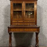 Restoration period mahogany desk and display case