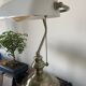 Banker's lamp in bronze and white opaline Notary lamp, Art Deco