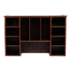 Wall-hung bookcase - hand-polished mahogany - shelf sections - 1890s