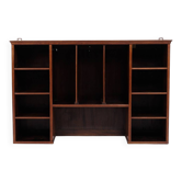 Wall-hung bookcase - hand-polished mahogany - shelf sections - 1890s