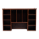 Wall-hung bookcase - hand-polished mahogany - shelf sections - 1890s