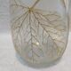 Beautiful acid-etched glass vase from Legras Saint Denis with chestnut tree decoration