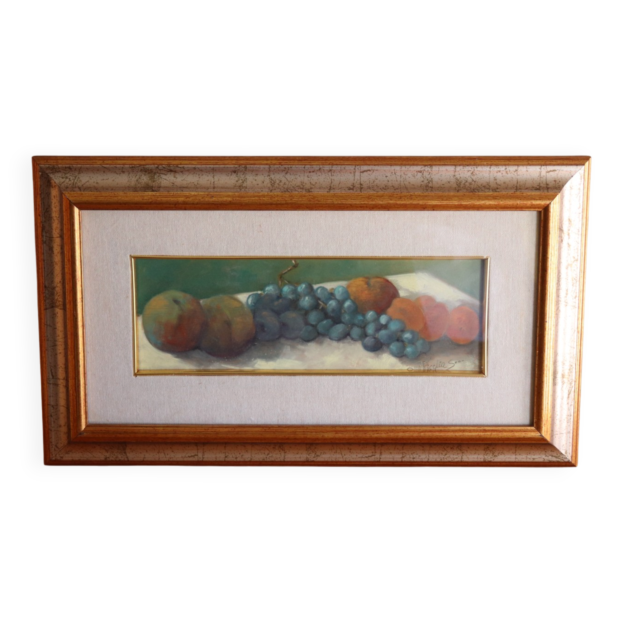Still Life with Fruits – oil on framed panel