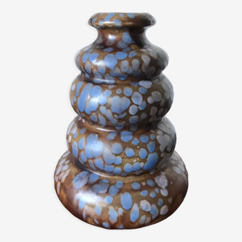 Vase en céramique mouchetée, Belgique, circa 196O.