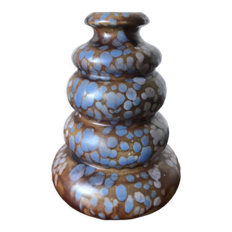 Vase en céramique mouchetée, Belgique, circa 196O.