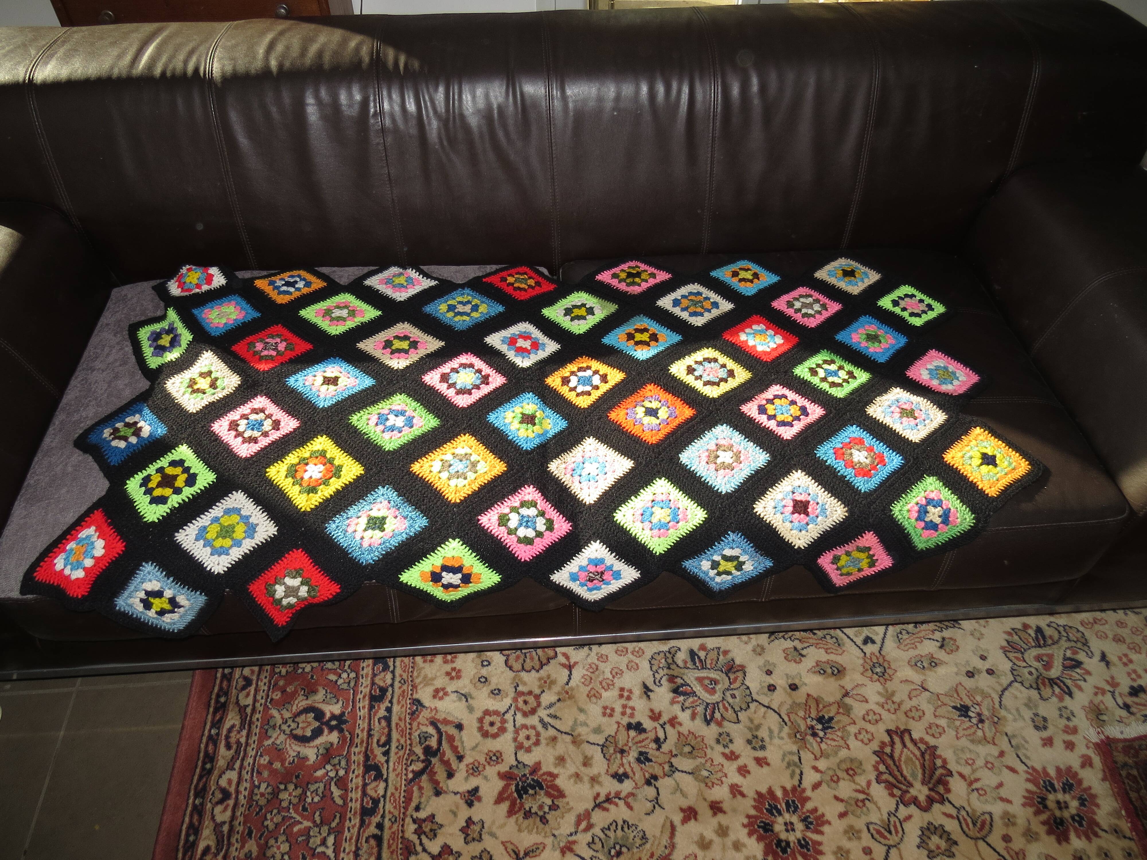 70's crochet blanket