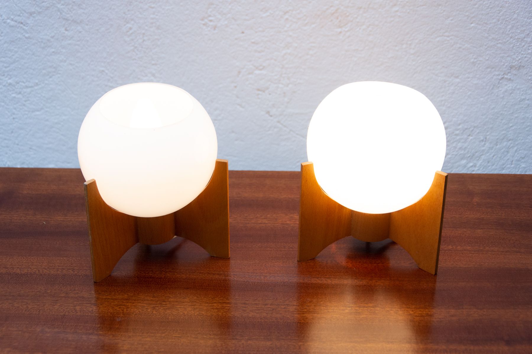 Table lamps Drevo Humpolec, Czechoslovakia, 1970