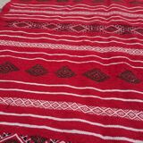 Handmade red berber carpet 240x140cm