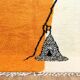Orange tapis marocain artisanal 250cmx150cm