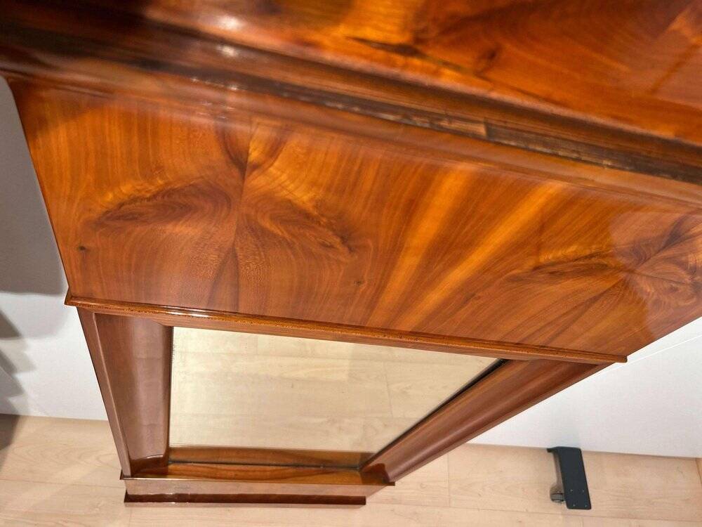 Biedermeier Wall Mirror in Cherrywood Veneer, South Germany, 1830s