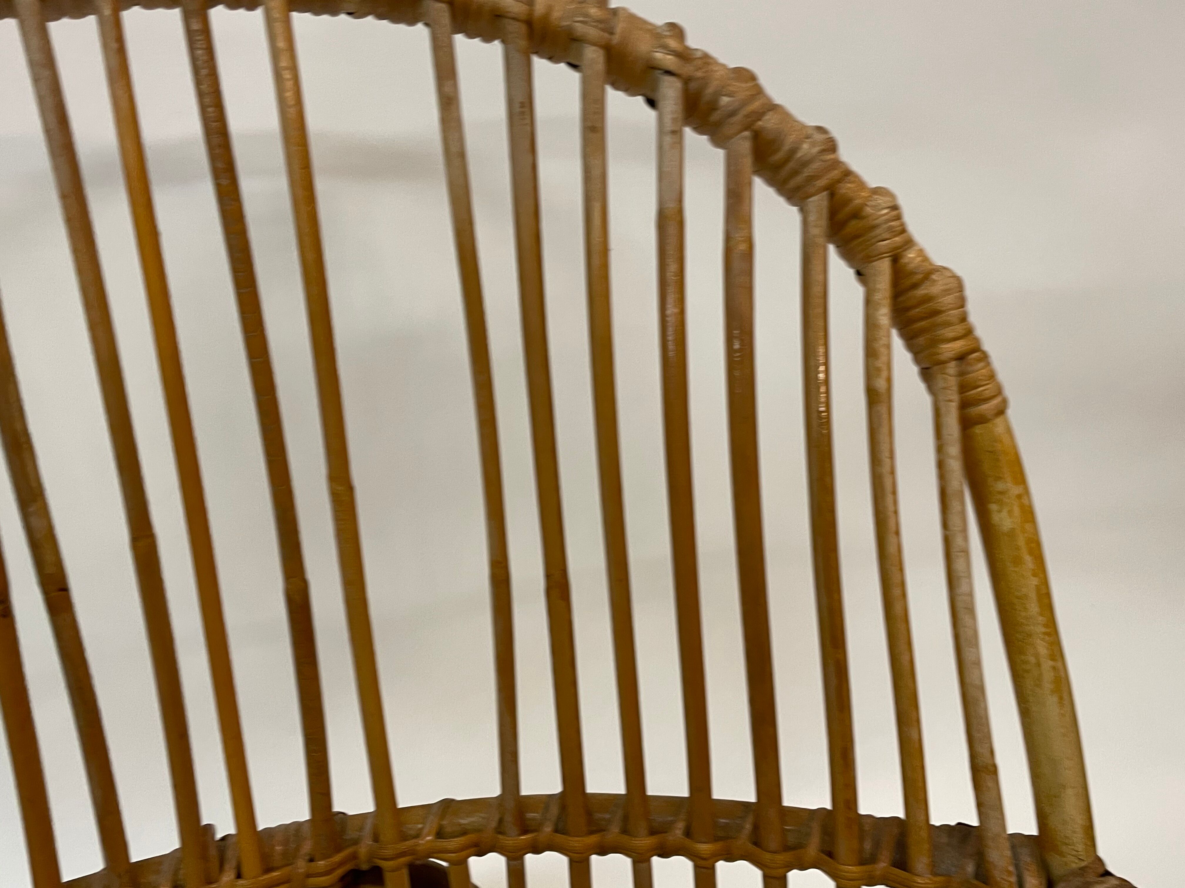 Vintage rattan chair by Dirk van Sliedregt Rohe Noordwolde 1960 from the Netherlands