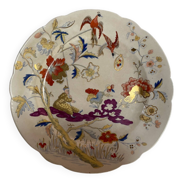 Assiette ancienne en faïence en Imari XIX