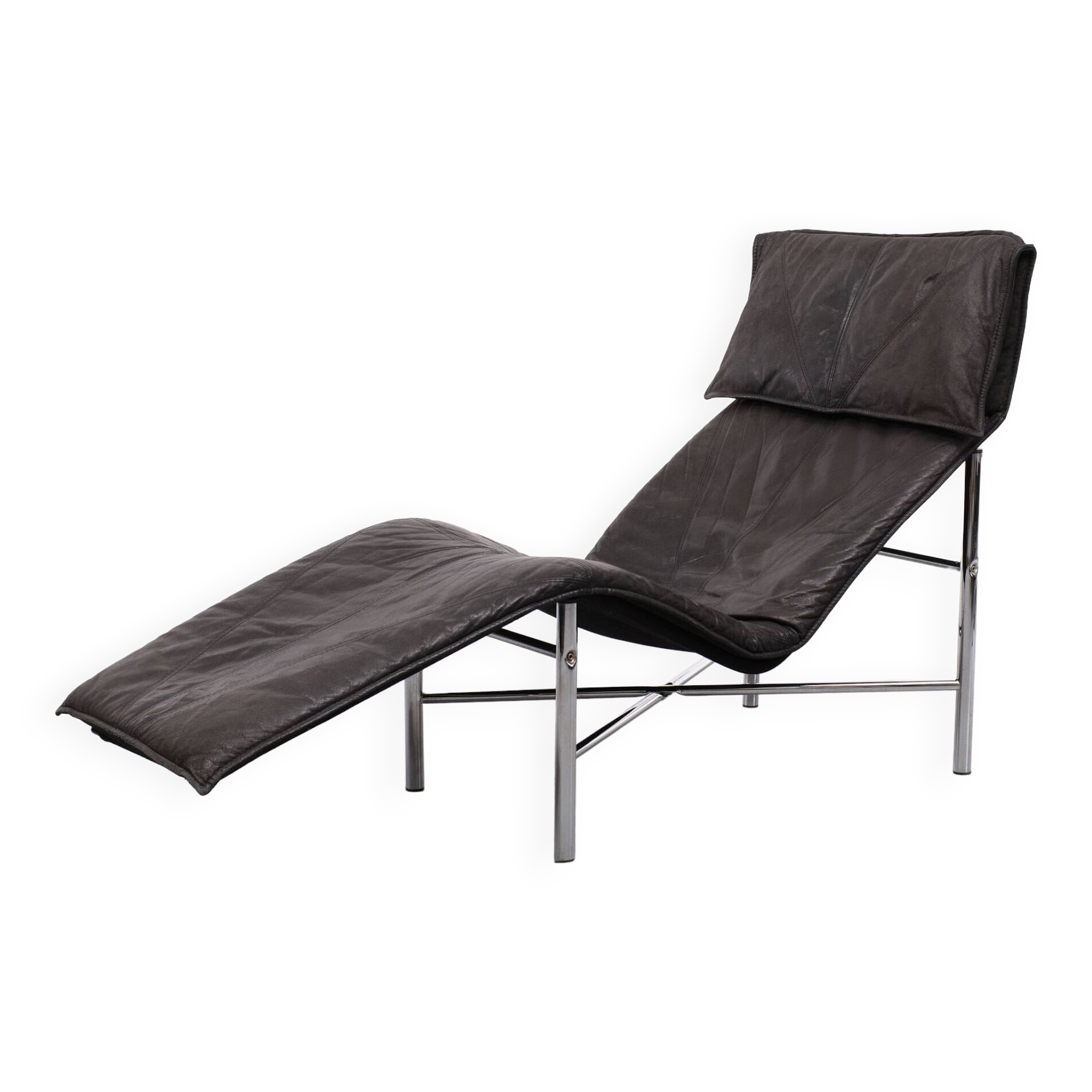 Leather chaises lougues by Tord Björklund for Ikea, 1980s