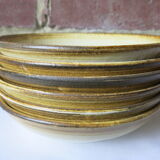 6 hollow Longchamp stoneware plates in very good condition