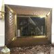 Mirror in metal and copper, dated around 1970 - 52 cm x 33 cm