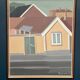 Original Vintage Swedish Oil on Canvas – “City Scene” by Gunnar Fohlin – Signed & Dated 1987 – Vintage & Framed