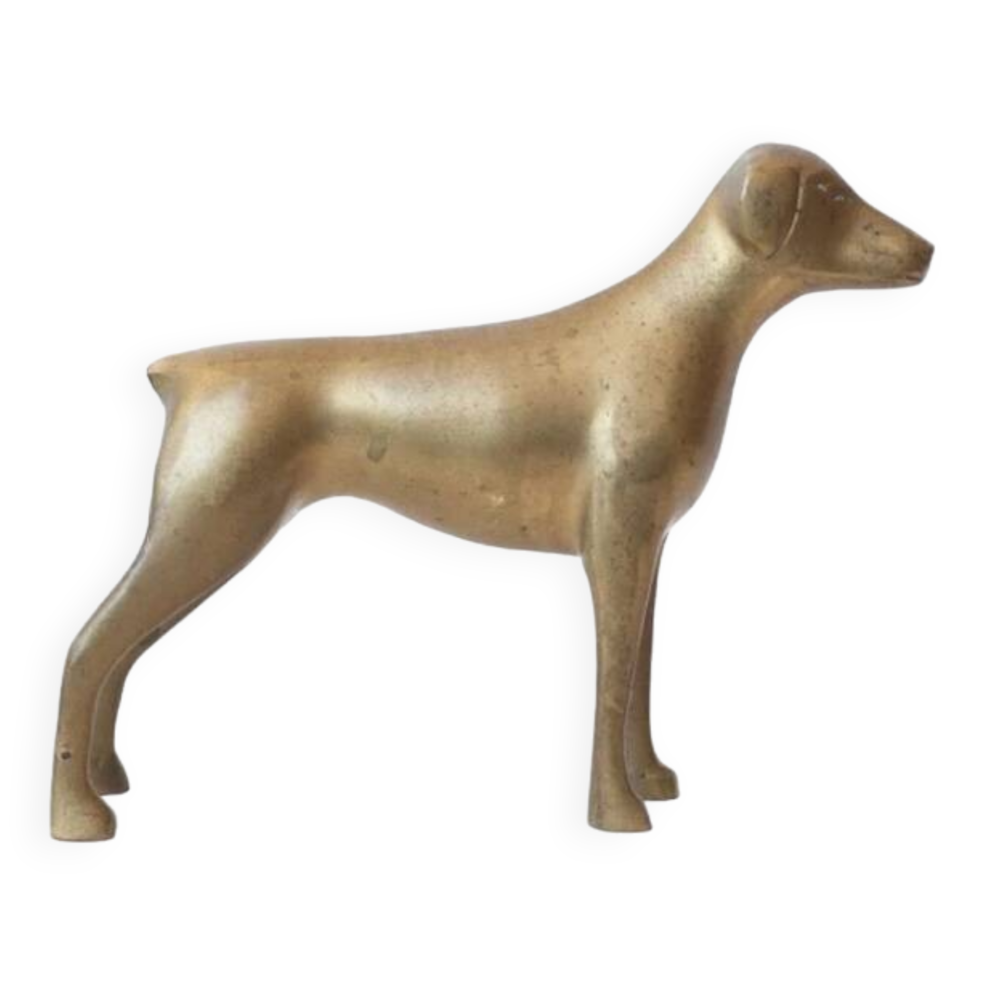 Vintage statue, brass animals, brass dog, brass figurine, interior decoration
