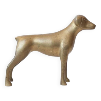 Statue vintage, animaux laiton, chien laiton, figurine laiton, décoration intérieur