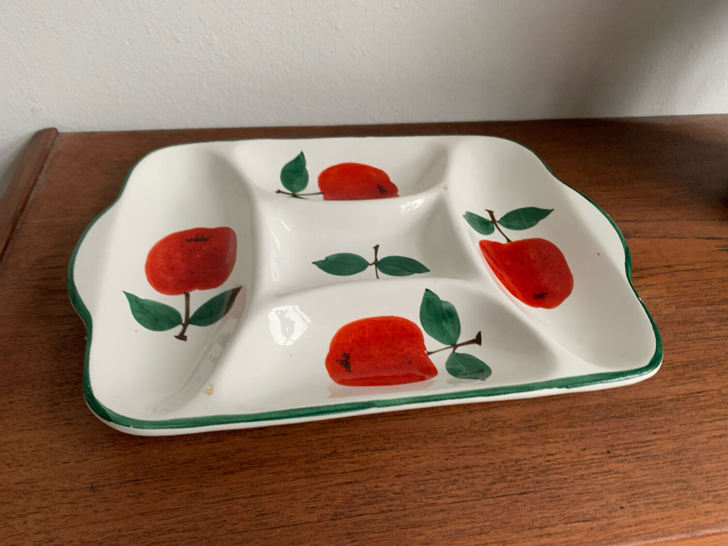 Italian earthenware top, hand painted 1963