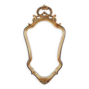 20th Century Baroque style mirror in carved and gilded wood, Belgium