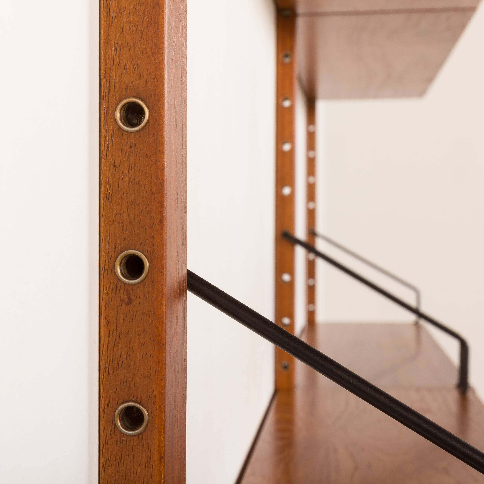 Poul Cadovius wall unit with a bureau and a desk shelf for Cado, 1960s
