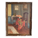 Oil on canvas inside the shawl