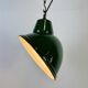 Industrial Green Enamel Factory Pendant Lamp, 1960s