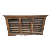 Ancienne vitrine murale de collectionneur en teck birman