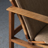 Set of 2 lounge chairs and one footrest by Borge Mogensen for Fredericia Denmark 1960’s