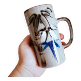 Grandes tasses en gré artisanal vintage