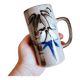 Large vintage artisanal stoneware mugs